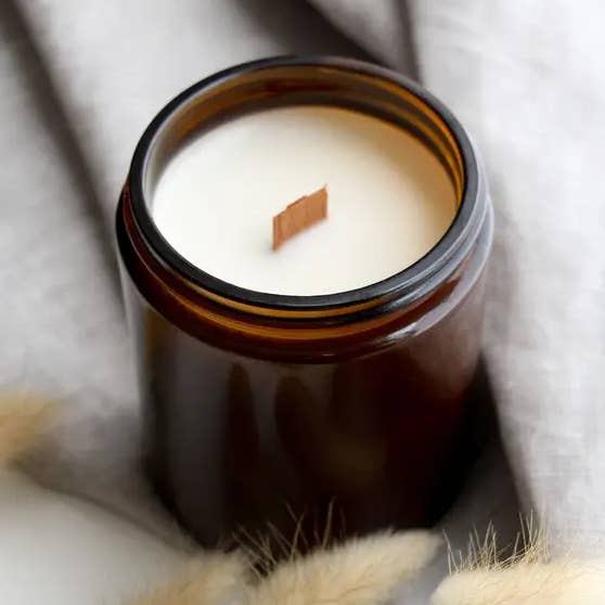 Wholesale Candles - Wholesale Jar/Filled Candle - 8 oz Wholesale Amber Candle | Fall Scents 0
