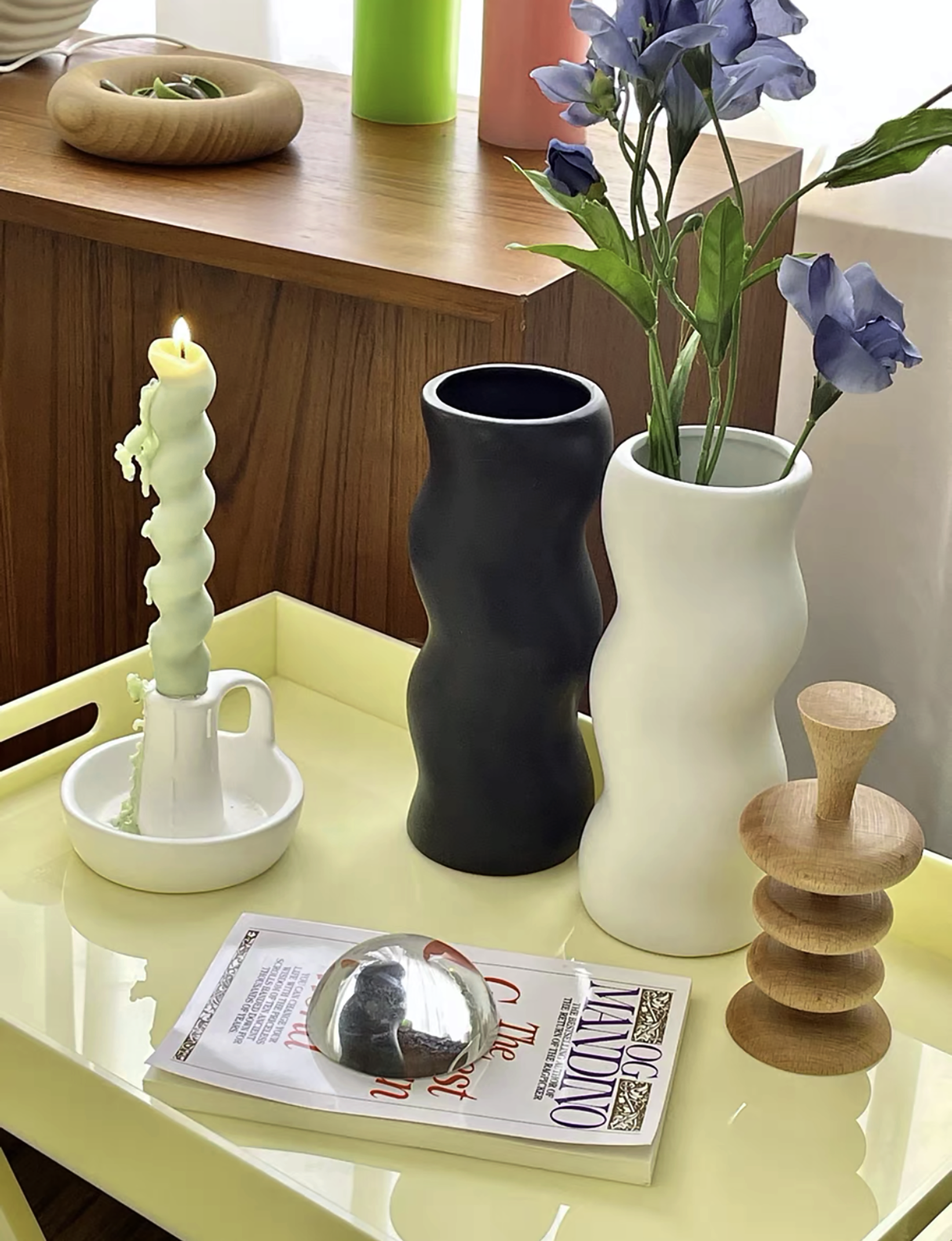 LA AROMA CANDLE CO. - Wholesale Tapered Candle/Candlestick - Swirl Taper Candles (A Pair)8