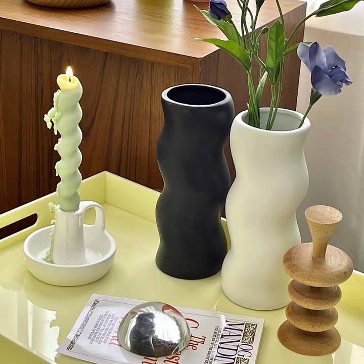 LA AROMA CANDLE CO. - Wholesale Tapered Candle/Candlestick - Swirl Taper Candles (A Pair)8