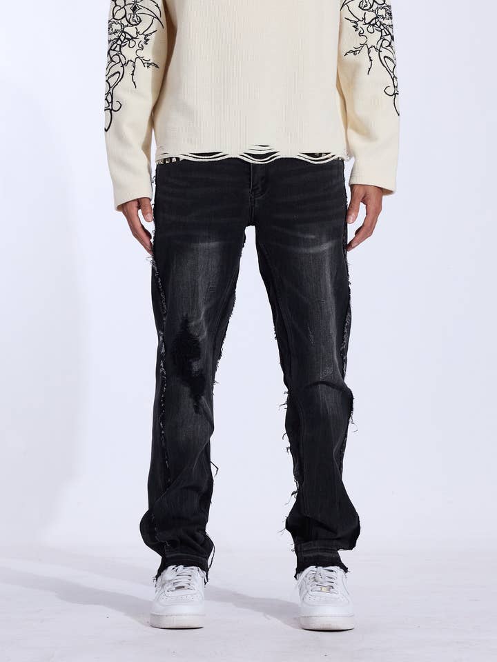 Duke Relaxed Denim (Washed Black) for wholesale by Crysp Denim