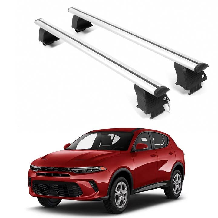 ERKUL Roof Rack Crossbars For DODGE HORNET 2023-2025 Naked Roof Aluminum Silver for wholesale by Erkul Auto USA