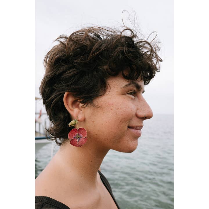 Maria rosua – wholesale Hängande örhängen – Vallmoörhängen från Trädgården3