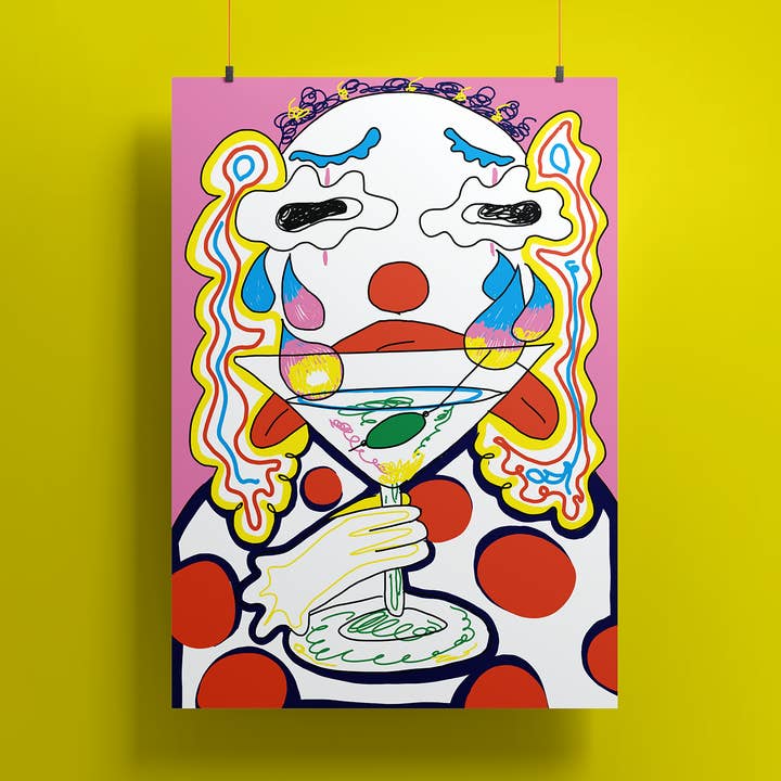 Tears Martini Print for wholesale by Yangsgallery