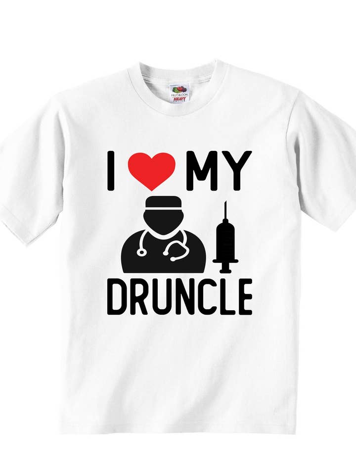 I Love My Druncle - Camisetas para bebés para venta al por mayor de Little Ratbag