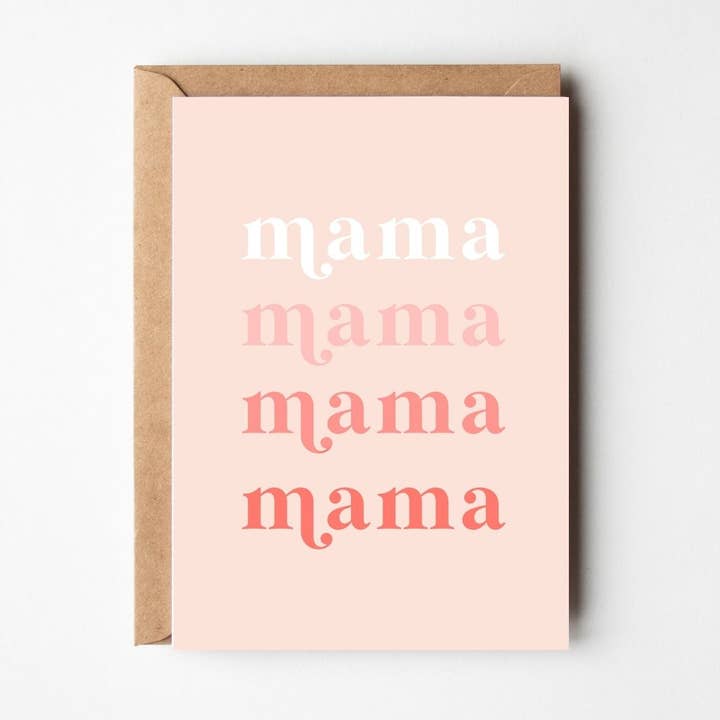 Pink Mama Greeting Card for wholesale by Marigold & Aster Creative