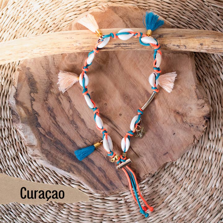 Frimousse Dog - Wholesale Pet Collar - Dog - "Surfer" shell necklaces for dog tag holder