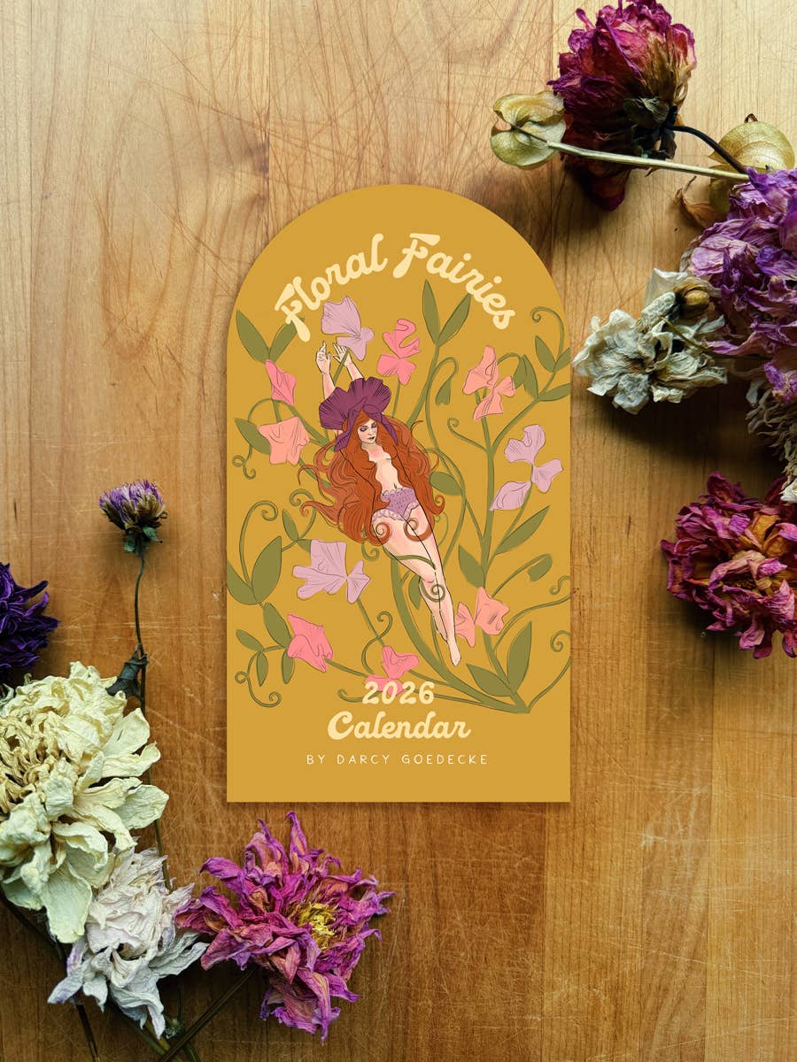 Whimsical Art by Darcy Goedecke - Wholesale Calendar - Small Floral Fairy Calendar | 20265