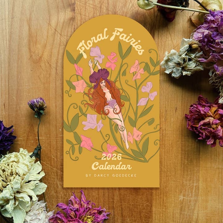 Whimsical Art by Darcy Goedecke - Wholesale Calendar - Small Floral Fairy Calendar | 20265