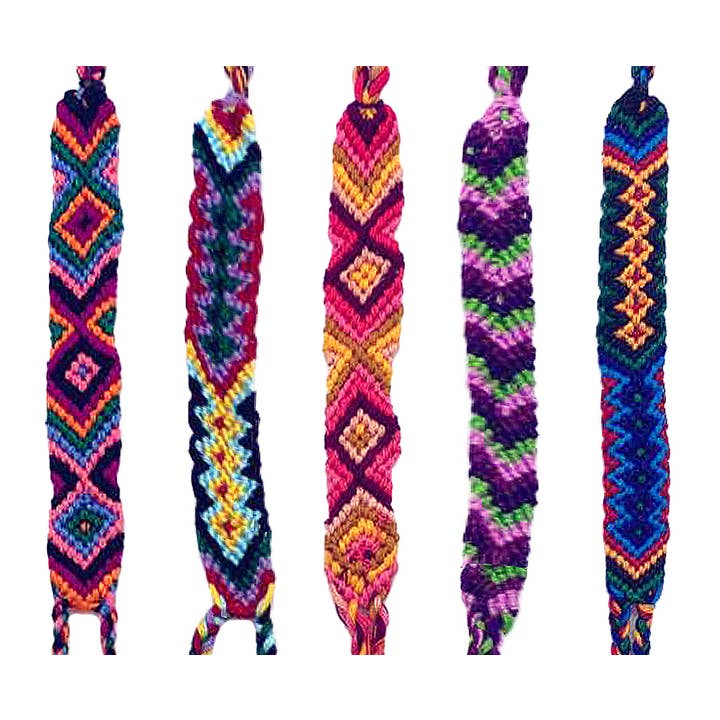 Pichincha - Wholesale Woven/Braided Bracelet - Guatemalan Macrame Thick Weave Friendship Bracelet