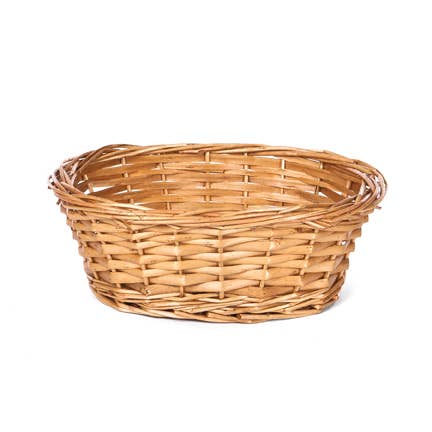 Oval Stained Split Willow Bun/Bowl Basket for wholesale by Willow Group