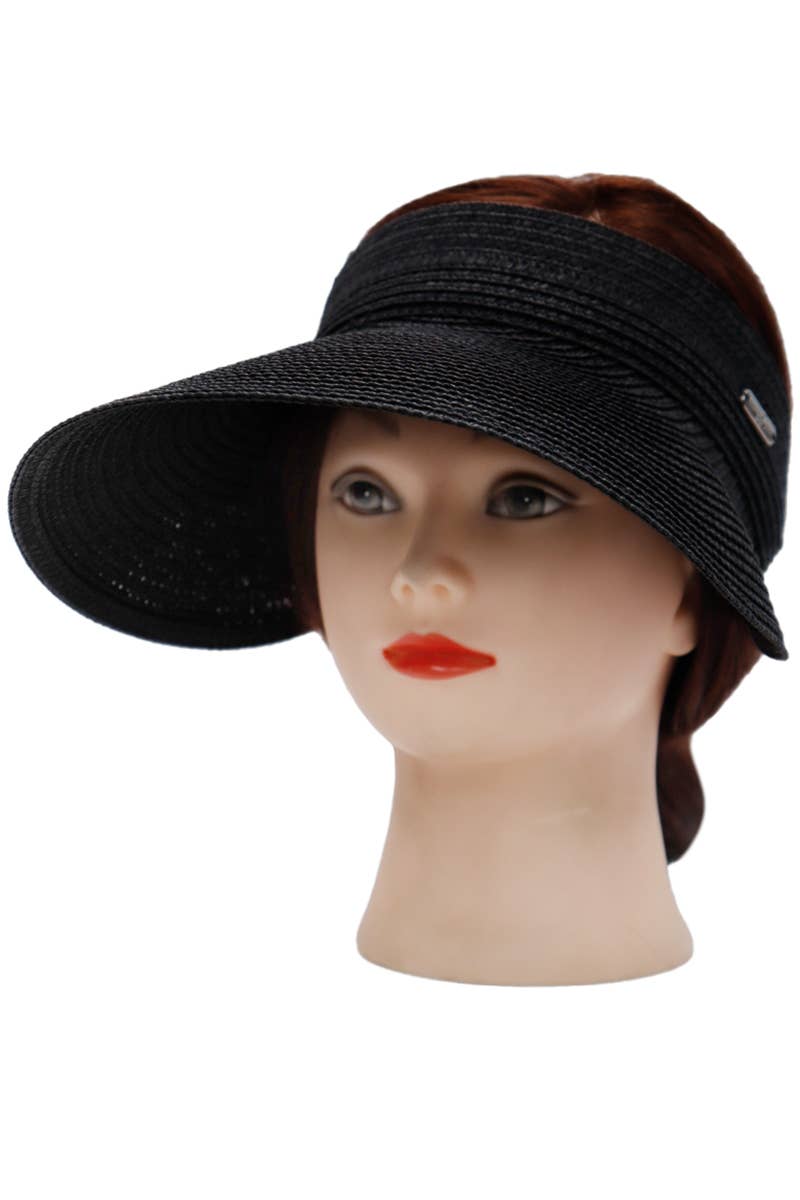 Cap Zone - Wholesale Visor - Women's - Wide Brim Paper Straw Pack-n-Go Roll-Up Sun Visor6