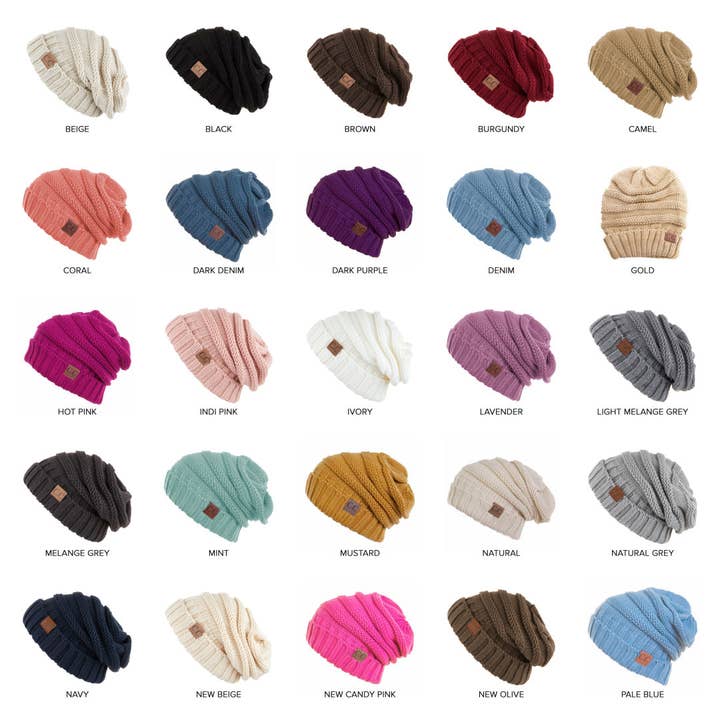 Truly Contagious - Wholesale Beanie - Women's - CC Minimalist Slouch Beanie ( HAT-100 ) ( HAT-6242 )