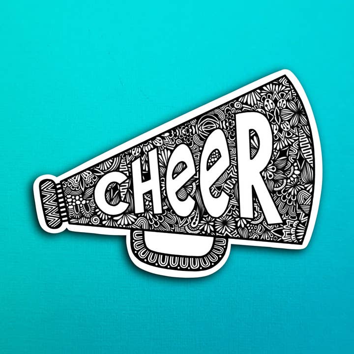 Cheer Sticker (WATERPROOF) for wholesale by Zenspire Designs