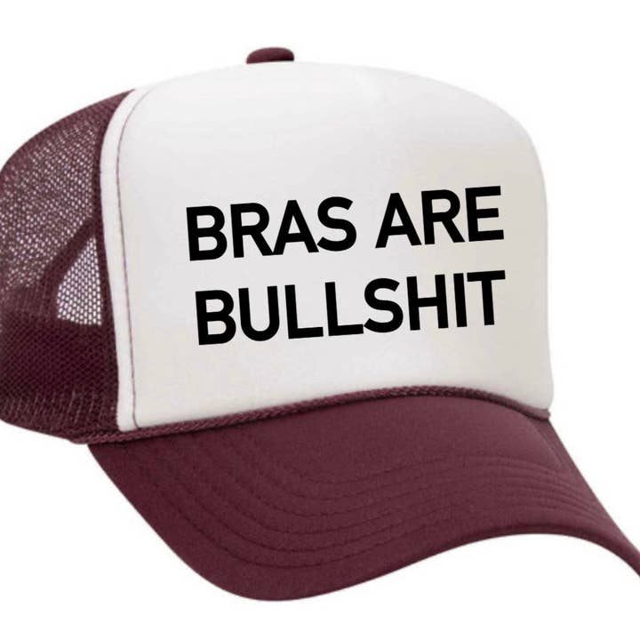 Inappropriate Trucker Hats - Wholesale Trucker Hat - Women's - Bras Are Bullshit Trucker Hat31