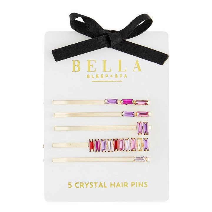 Bella Sleep + Spa - Wholesale Bobby Pin - Women's - Crystal Bobby Pins - Red Jewels