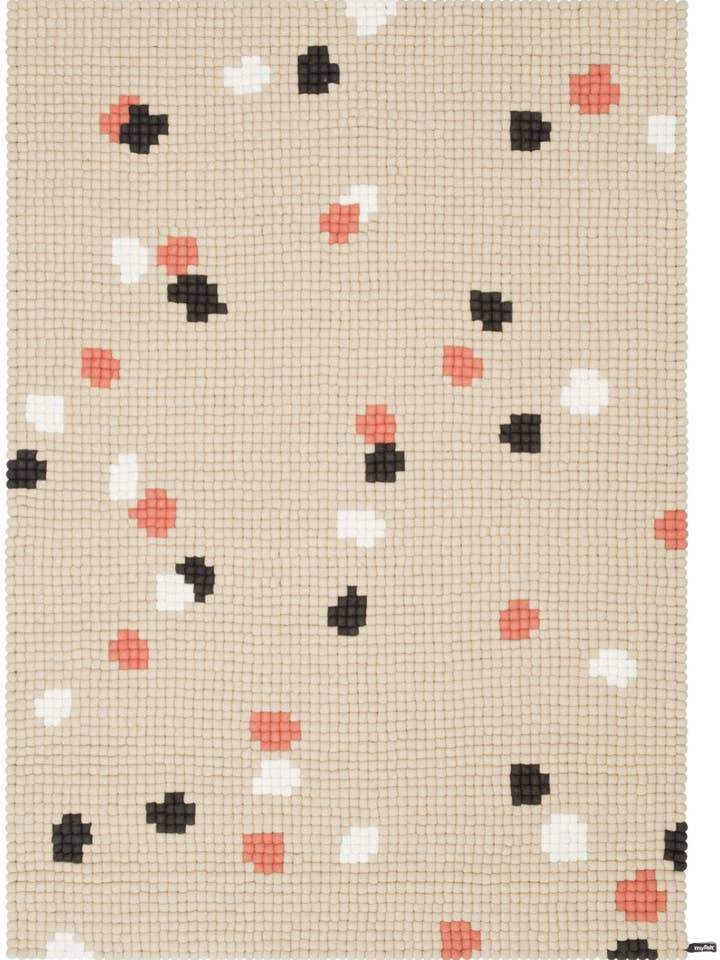 Terra Sand filtkugletæppe rektangulært 100% uld for engroshandel hos myfelt