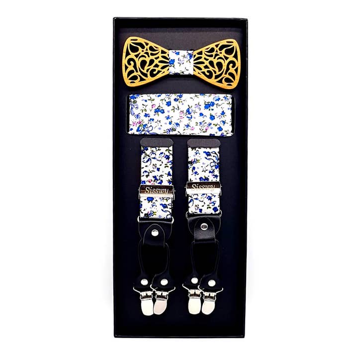 Wooden Open Bow Tie With Pouch | Hengill for wholesale by Sisswy