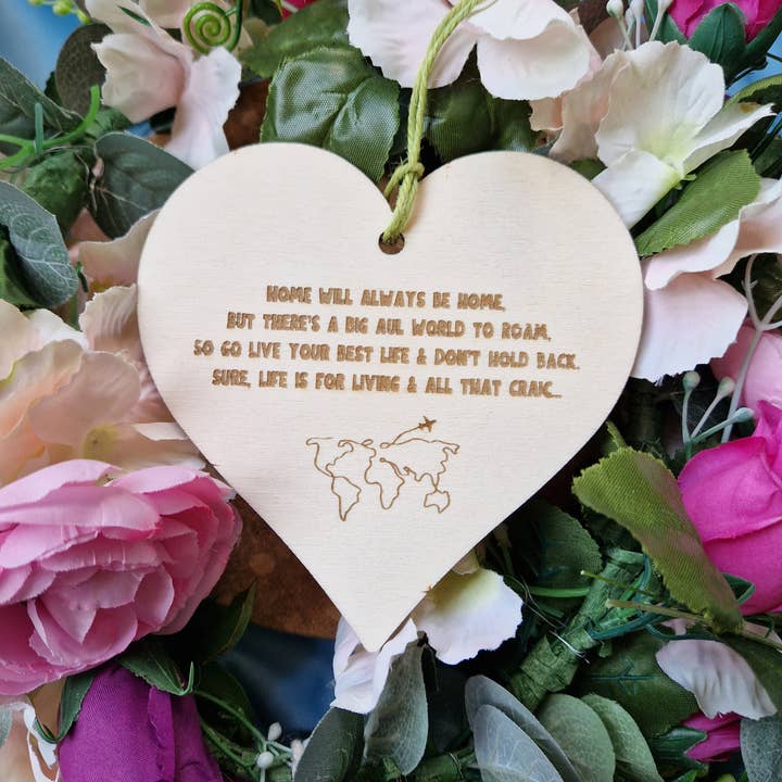 Placa em Forma de Coração de Contraplacado de Bétula para Viagem por atacado de Parful Stuff