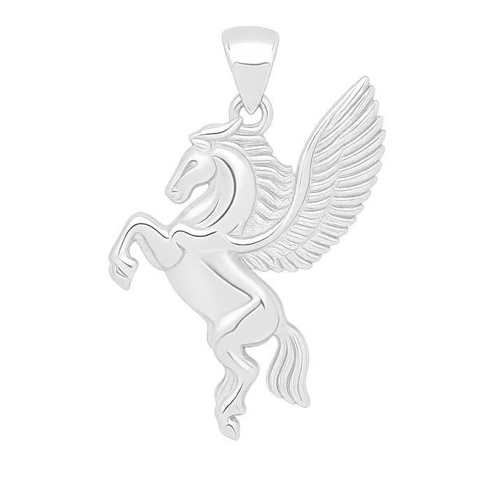 Halskædevedhæng Hest med Vinger Rhodineret Sølv 925 for engroshandel hos TALISMAN JEWELLERY (D&Fidanverdi, S.L.)