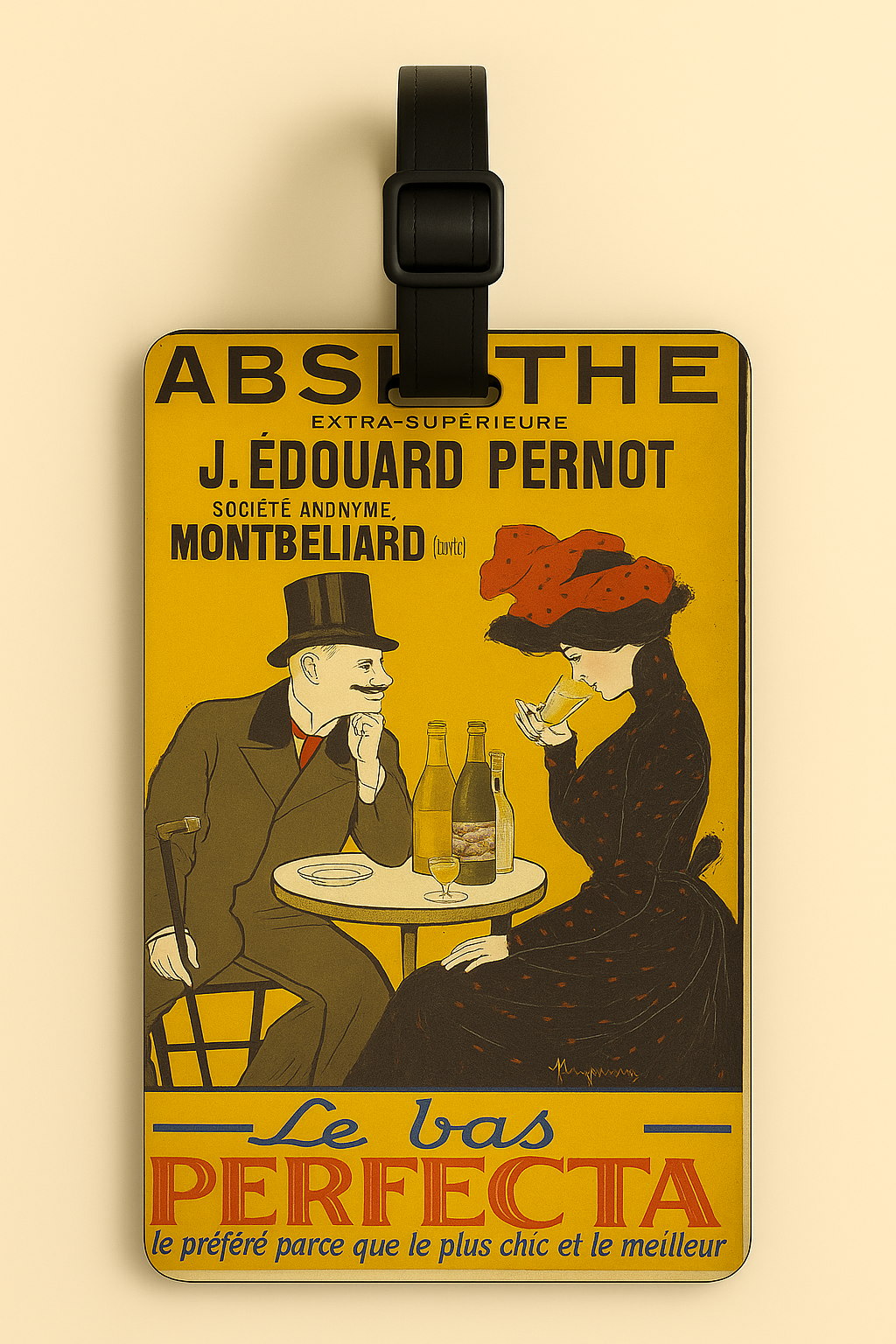 Jolitee - Vente Étiquette pour bagage - Étiquettes de bagages en cuir végétalien : Art d'affiche vintage9