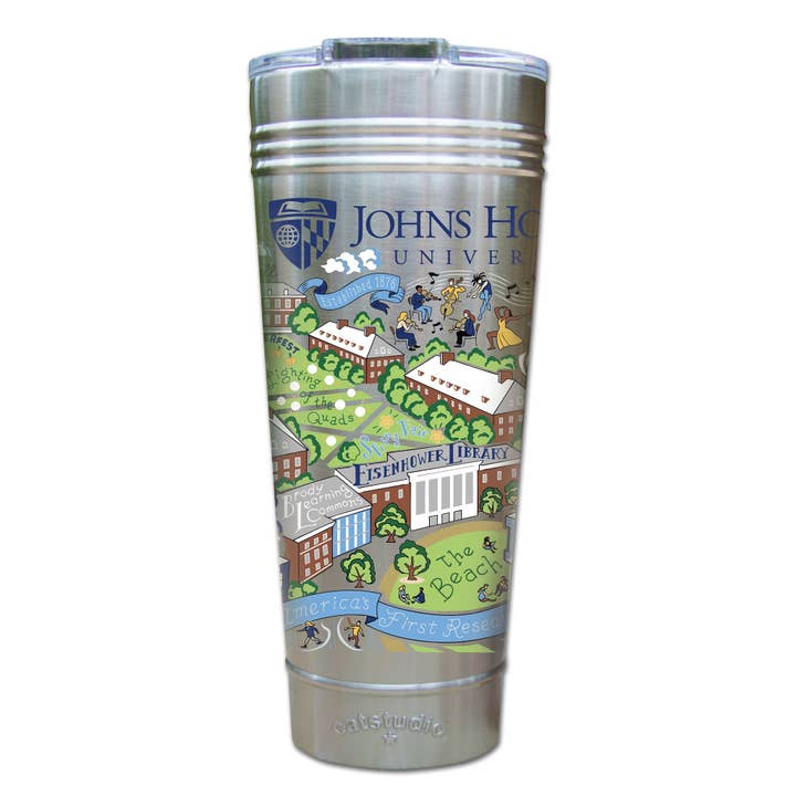 Johns Hopkins University Collegiate Thermal Tumbler for wholesale by catstudio