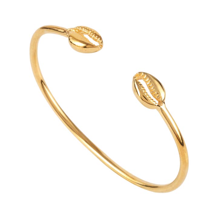 Cowrie Bangle Gold for wholesale by Jam+Rico