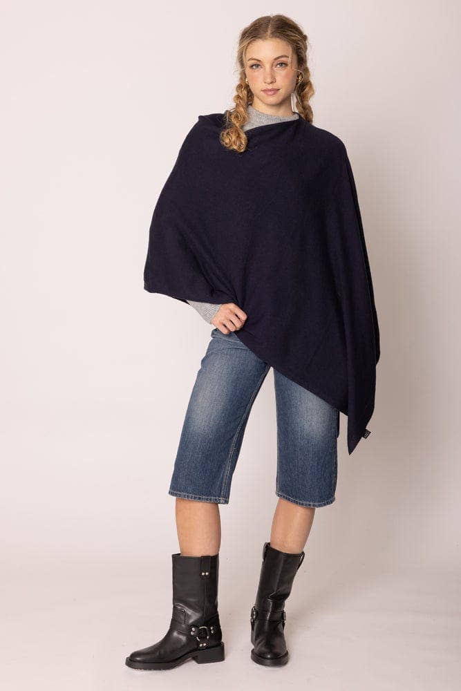 MiMi Wholesale - Wholesale Poncho - Women's - CCP320056 Juney Soft Classic Knit Poncho Ruana38