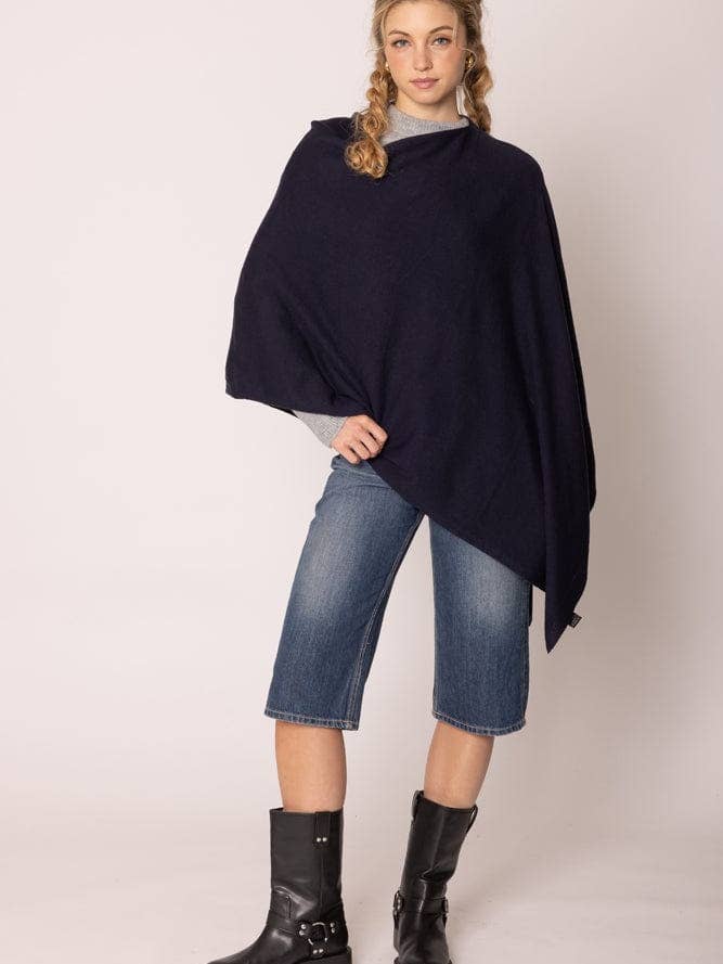 MiMi Wholesale - Wholesale Poncho - Women's - CCP320056 Juney Soft Classic Knit Poncho Ruana38