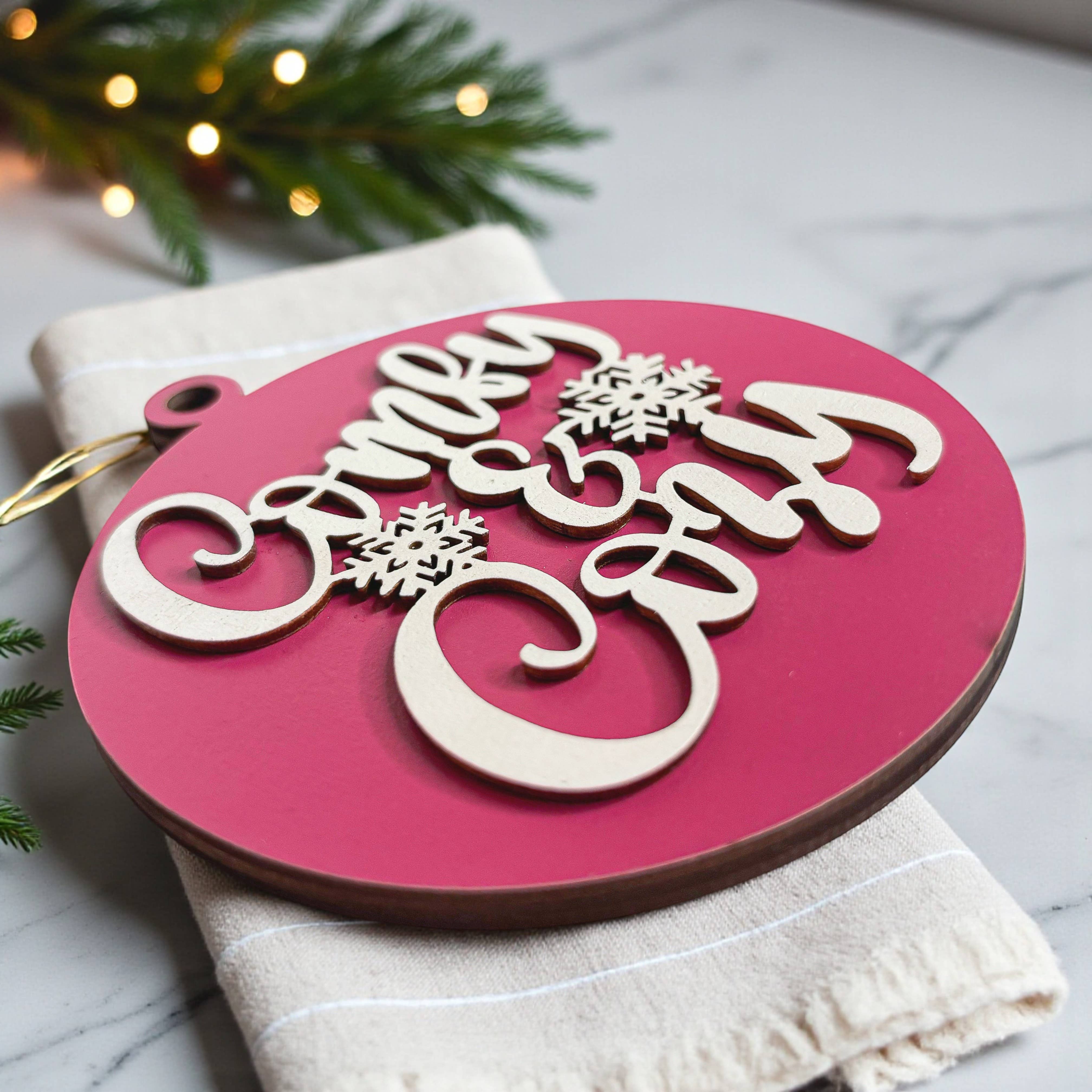 Gia Roma - Wholesale Ornament - Hanging Christmas Decor + Handmade Wooden Ornament Funny25