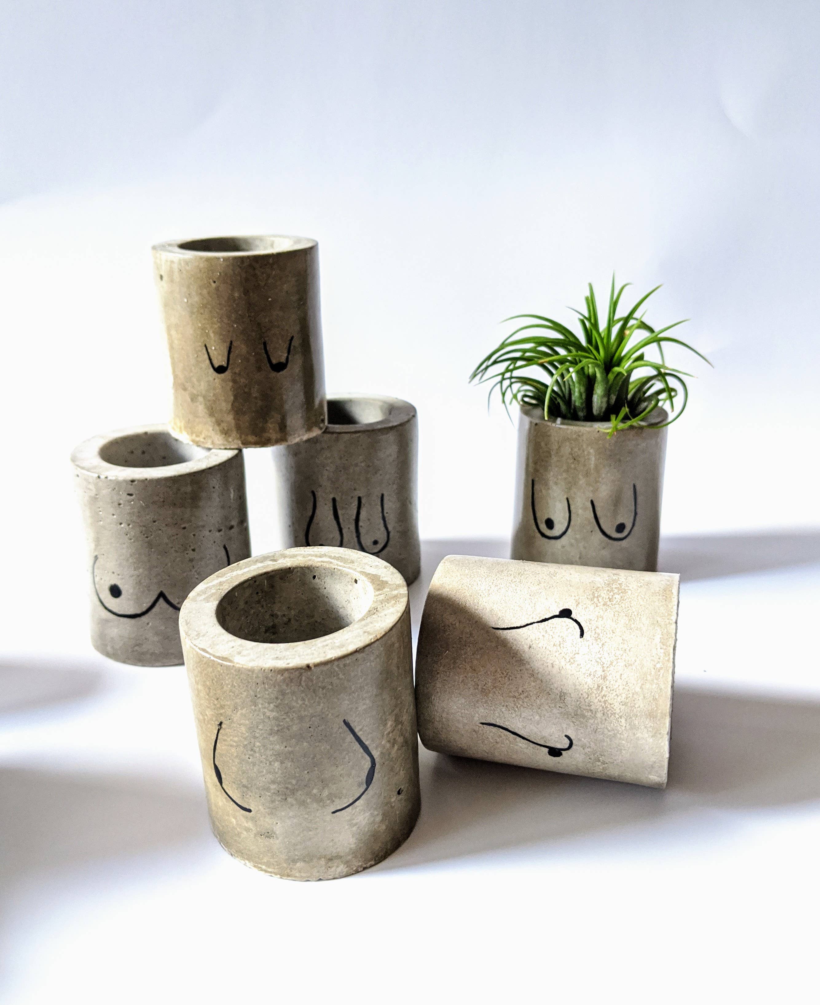 ForgottenProperty – Engroshandel Plantekrukke – Itty Bitty Titty mini beton plantepotte1