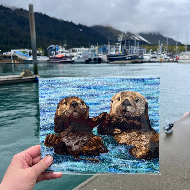 Otter Pals Art Print for wholesale by Sea Spray AK