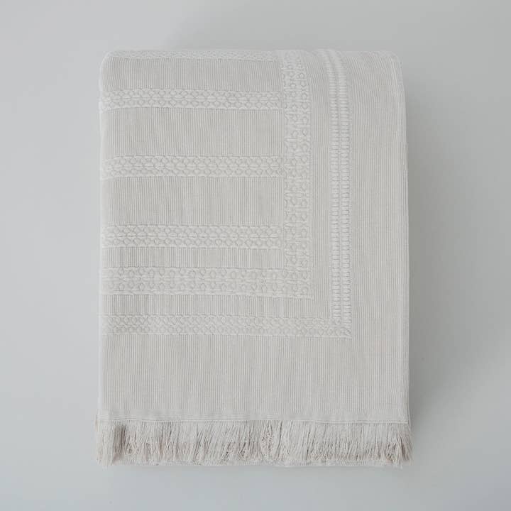 Överkastset | Especial - Ljusbeige | Linne & Bomull för wholesale av Pure Harmony