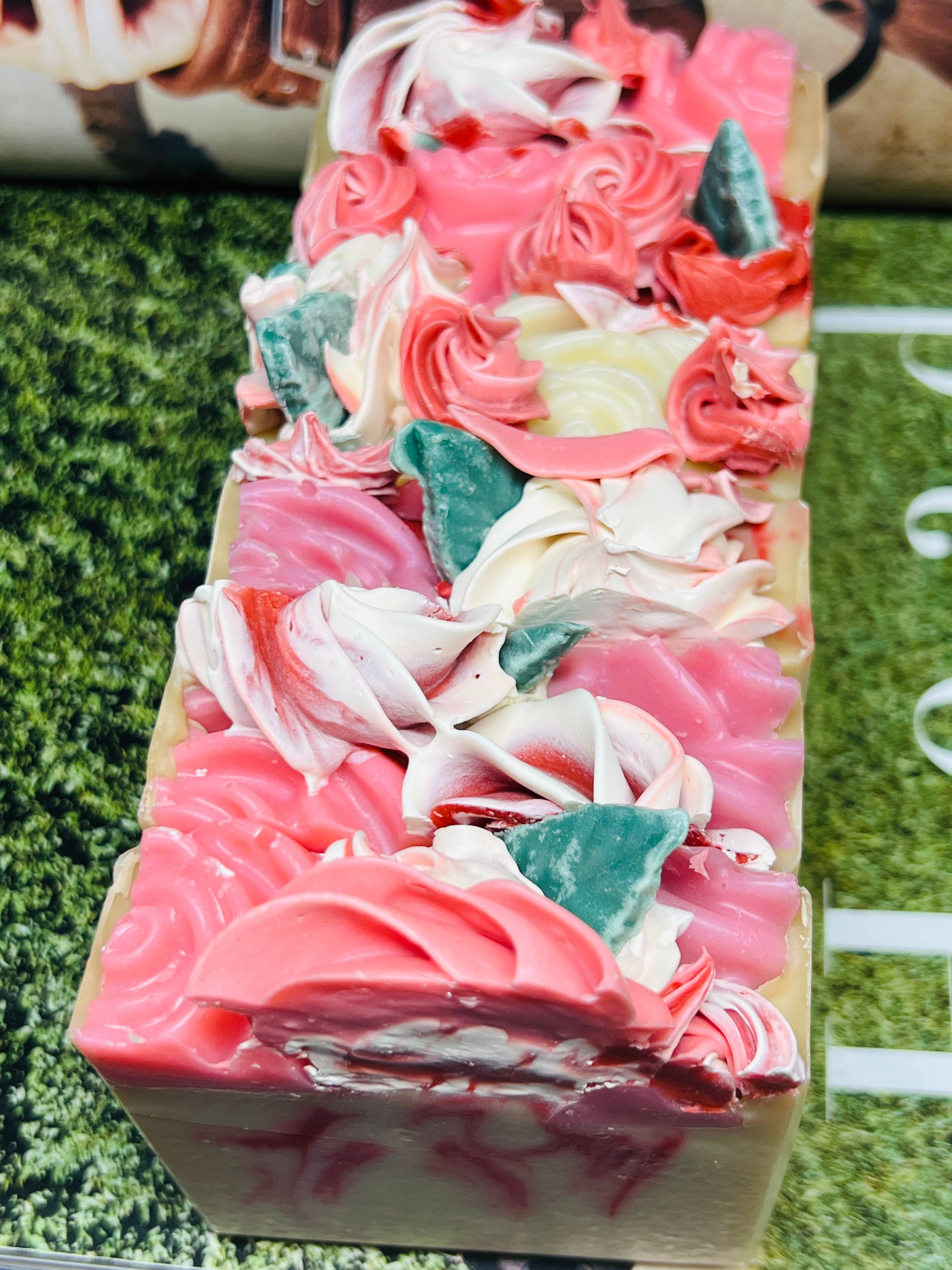 MeiJi & co. - Wholesale Bar Soap - Enchanted Vanilla Rose Garden Artisan Soap Bars (case of 8)4