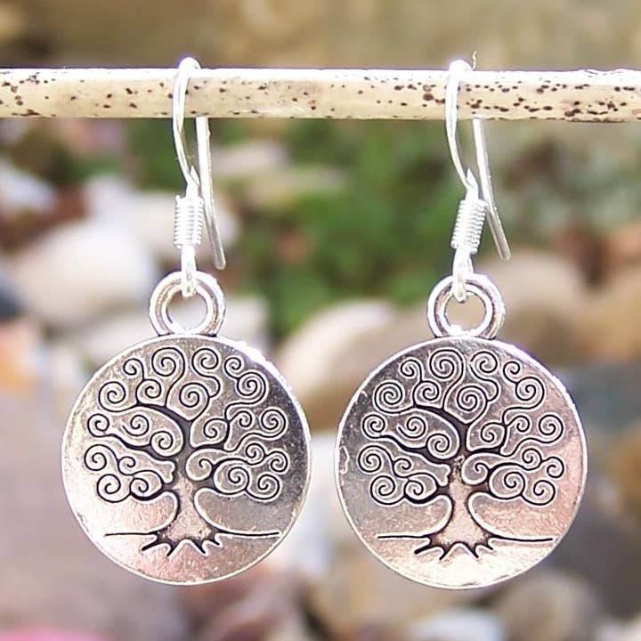 Boucles d'oreilles Arbre de Vie pour la vente par Jo Bird Jewelry