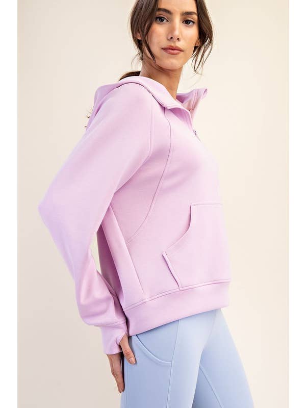 Sunday Morning - Wholesale Hoodie - Dames - J113137 KWART RITS MODAL POLY SPAN HOODIE JAS43