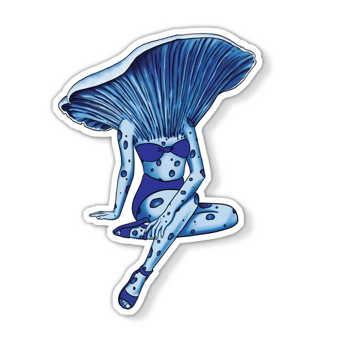 Mushroom Marauder - Vente Autocollant - Lady Lactarius | Sticker pin-up sexy aux champignons