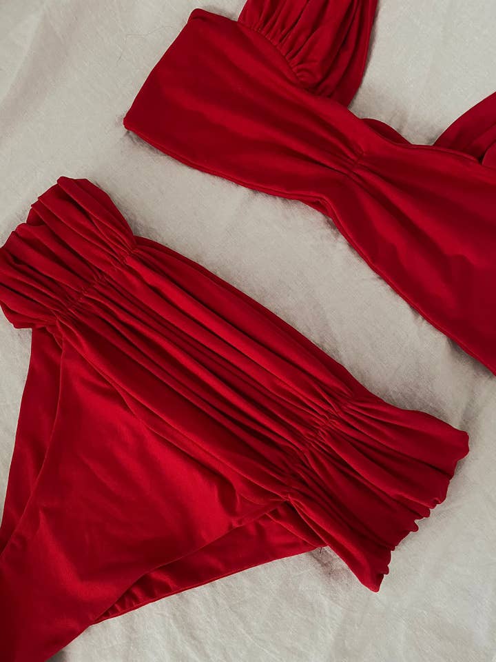 MILADY - Wholesale Two Piece Swimsuit - Women's - Jupiter - Red2