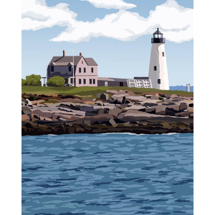 Wood Island Light Art Print for wholesale by Lehoux Art