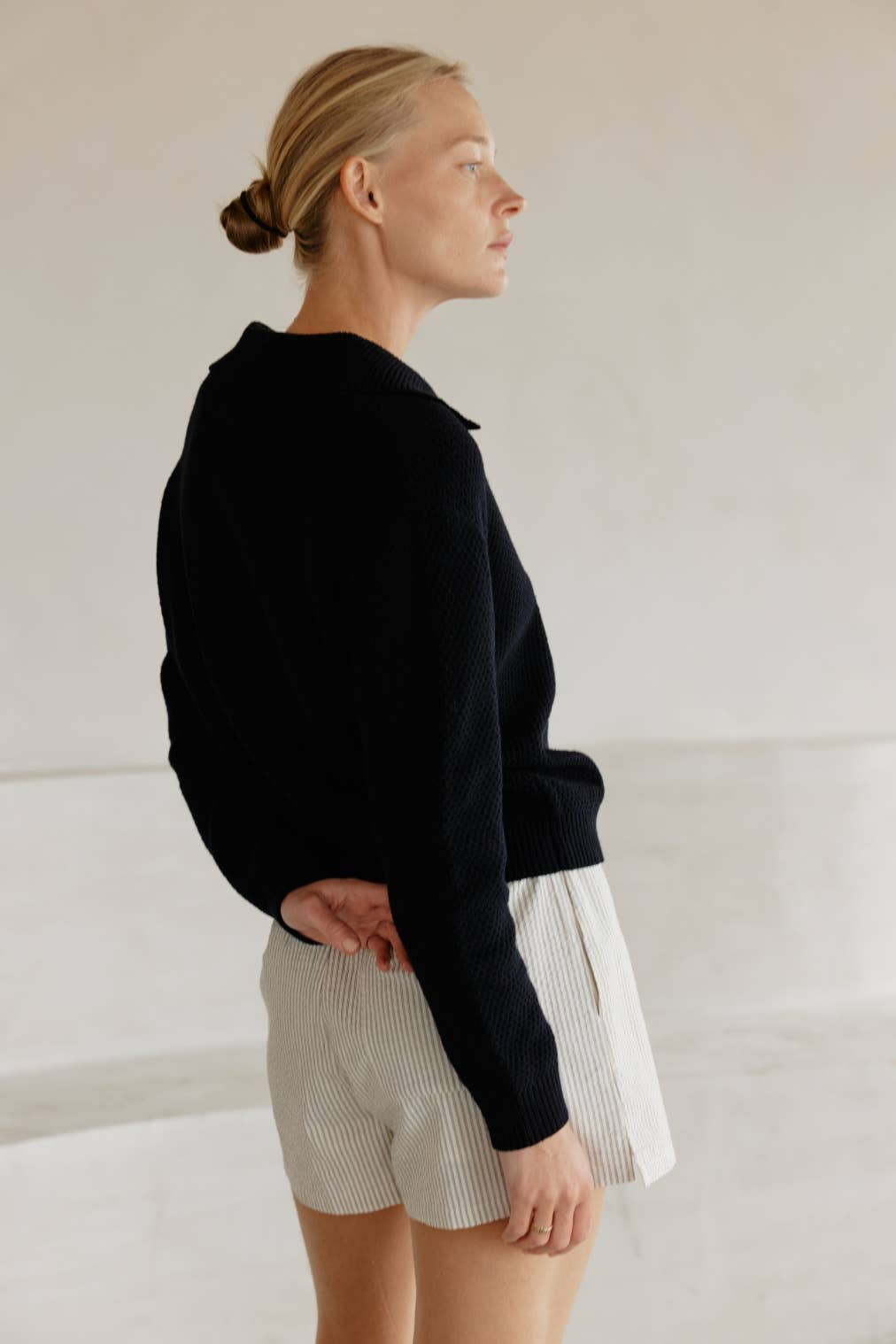 MOD REF - Wholesale Knit Sweater - Women's - The Archie Sweater | Polo Collared Knit Sweater9