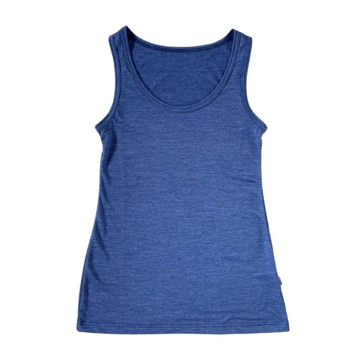 Damen Tank Top royal blau NEU, Merinowolle & Seide (bio/GOTS) für den Großhandel von Glückskind