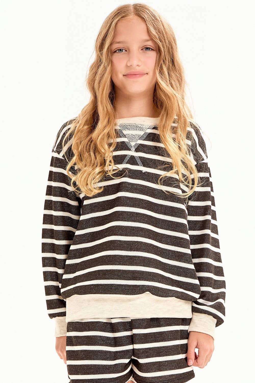 Good Girl - Wholesale Sweatshirt - Kids - Stripe French Terry Sweatshirt8