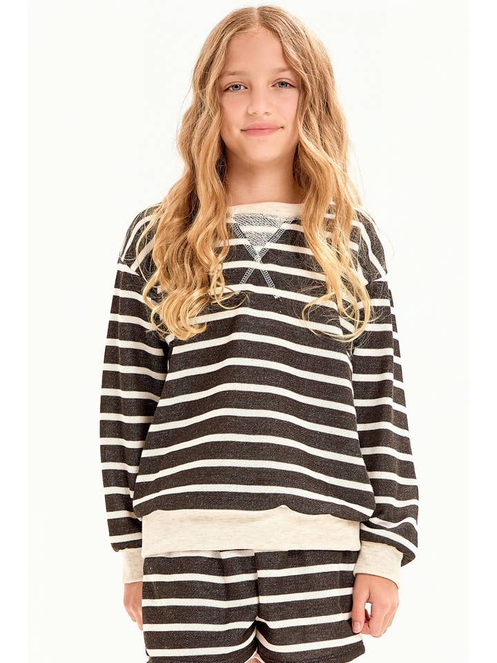 Good Girl - Wholesale Sweatshirt - Kids - Stripe French Terry Sweatshirt8