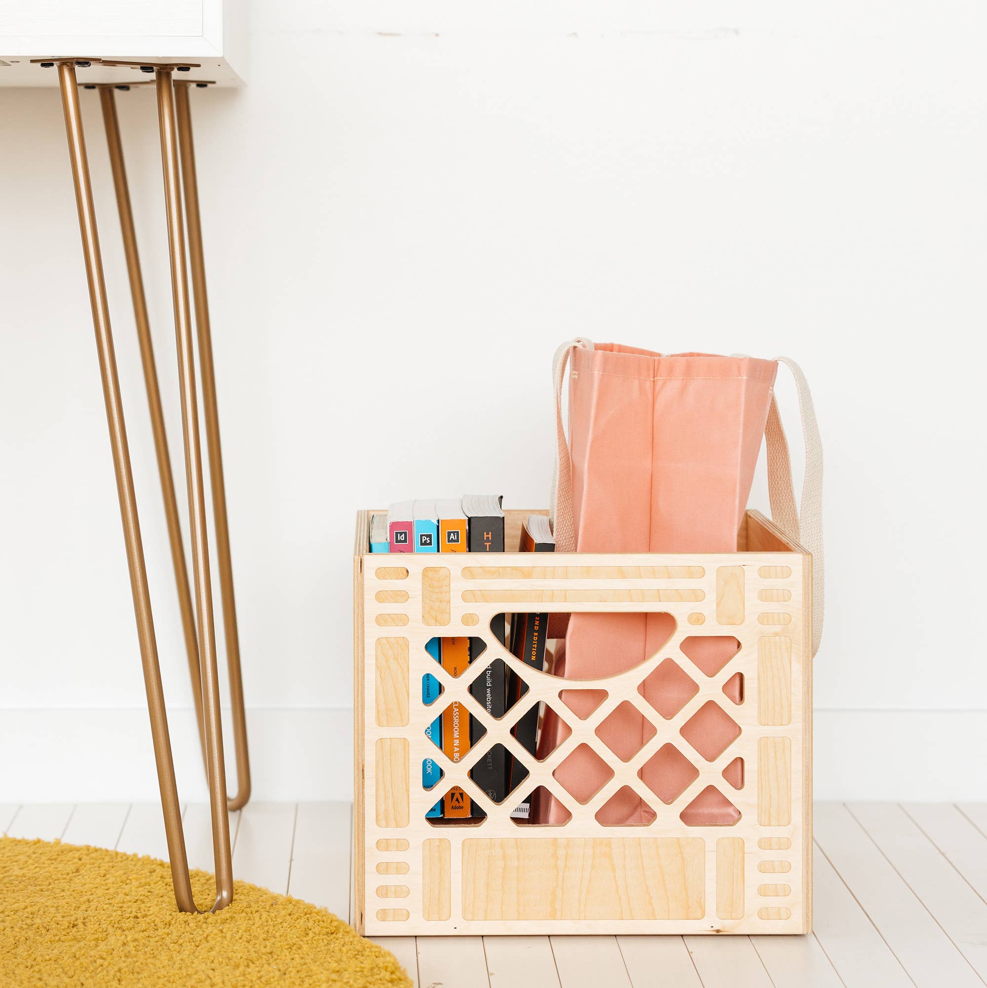 WAAM Industries - Wholesale Storage Bin - Wooden Milk Crate - Standard Square6