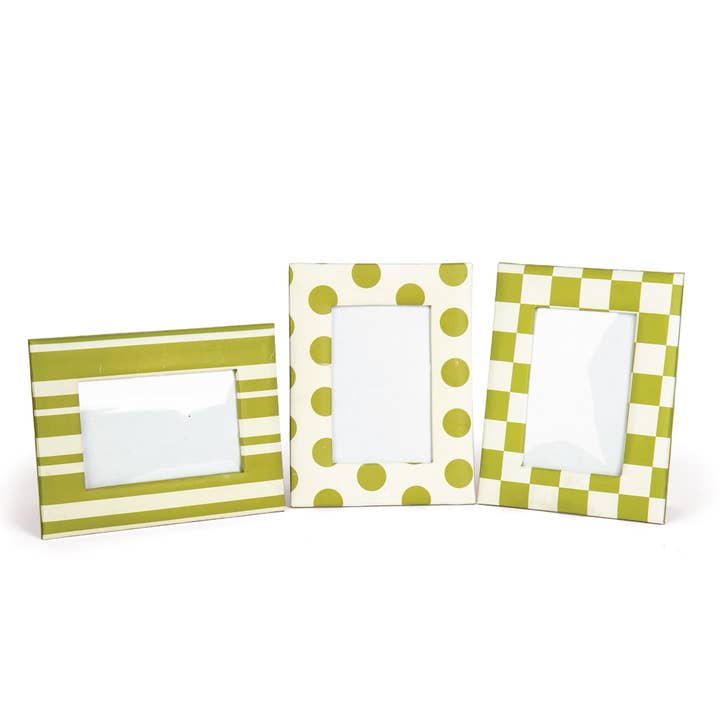 Green White Paperboard Picture Frame Garden Photo for wholesale by Willow Group