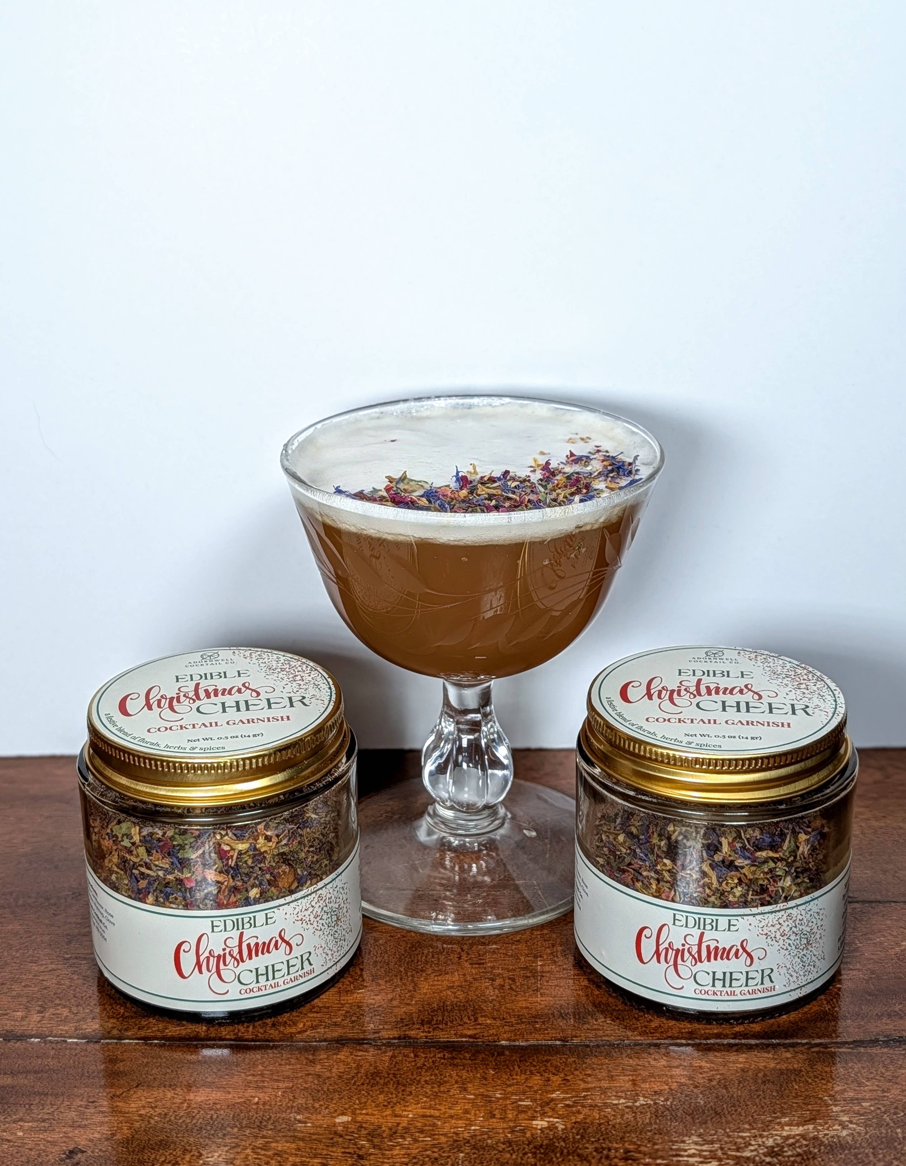 Adornwell Cocktail Co. - Vente Ustensiles pour garnir des cocktails - Garniture de cocktail comestible "Joie de Noël"3