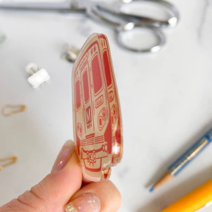 Billie Claire Illustration (Handmade) - Wholesale Magnet - Acrylic Magnet - DC Metro (Multiple Line Colors Available)2