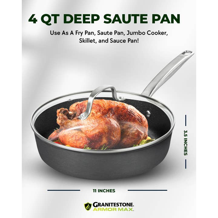 Gotham Steel/Granitestone - Wholesale Pan - Granitestone Armor Max Collection 4QT Saute Pan1