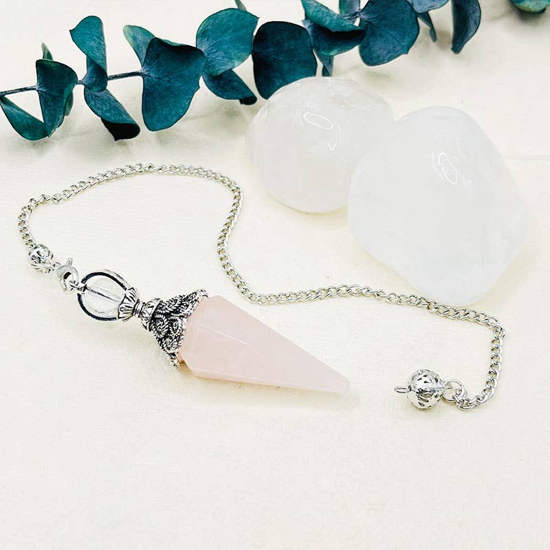 GemMeet - Vente Pierre et cristal de spiritualité - Pendule à esprit hexagonal pyramidal en forme d'œil de tigre en améthyste9