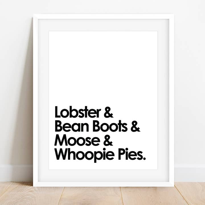 Gert & Co - Wholesale Art Print - Lobster, Bean Boots, Moose, & Whoopie Pies Maine Art Print4