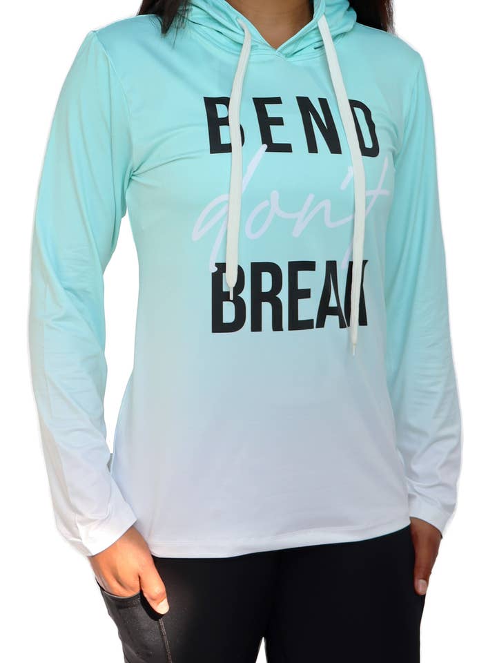 5010 - Veste à capuche légère Bend Dont Break Ombre/Turquoise pour la vente par Bend